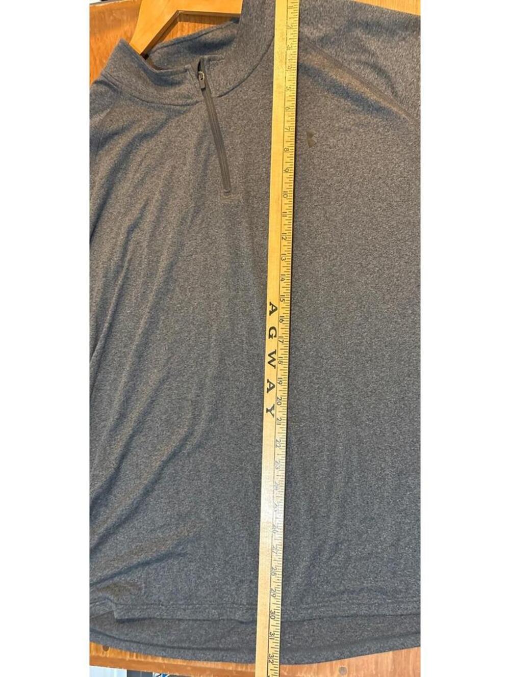 Lot of 2 Under Armour HeatGear Mens Long Sleeve 1/4 Zip Pullover Shirts Gray 3XL - Picture 6 of 9